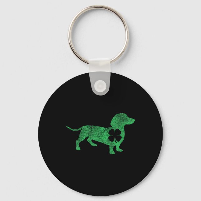 Porte-clés Teckels Chien Trèfle St. Patrick Saint Pad (Recto)
