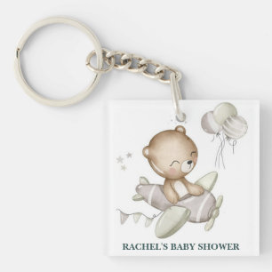 Porte-clés Teddy Bear Porte - clé de Baby shower d'avion