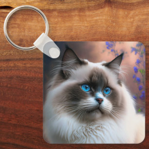 Porte-clés Teddy the Ragdoll Cat Keychain