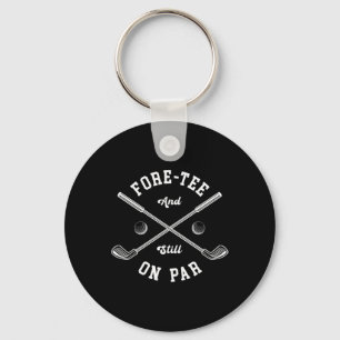 Porte-clés Tee de golf d'anniversaire 40e anniversaire Femmes