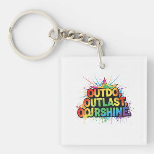 Porte-clés Tee-shirt à l'état d'esprit de champion - Dépasser