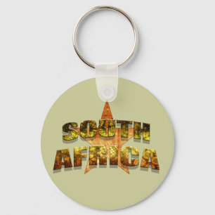 Porte-clés Tee - shirt d'étoile de l'Afrique du Sud et