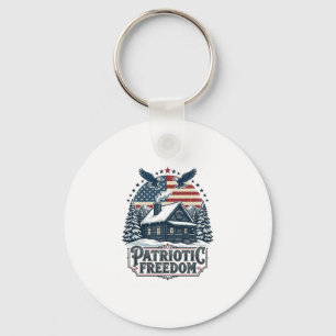 Porte-clés Tee-shirt graphique vectoriel Cabine d'hiver patri