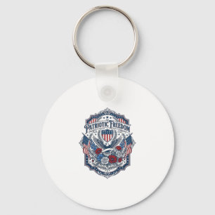 Porte-clés Tee-shirt graphique vectoriel Fleuriste Patriotiqu