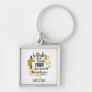 Porte-clés Teen Goddaughter Gift - Personalized Proverb Quote