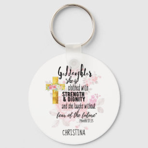 Porte-clés Teenage Goddaughter Gift Personalized Proverb