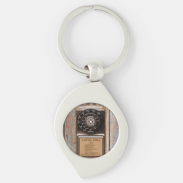 Porte-clés Téléphone antique rotatif payant rude (Devant)