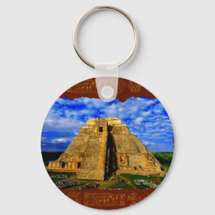 Porte-clés Temple of the Magician Mayan Gift item