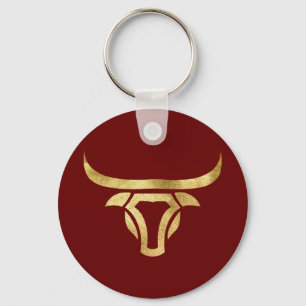 Porte-clés Tendance métal or Longhorn Bull