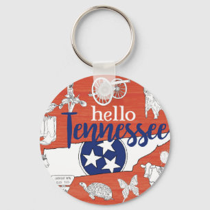 Porte-clés Tennessee Symboles d'État volontaire Images d'Ét