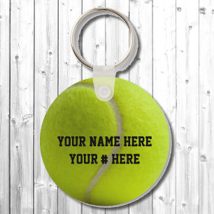 Porte-clés Tennis Ball Porte - clé Personnalisez VOTRE NOM ID