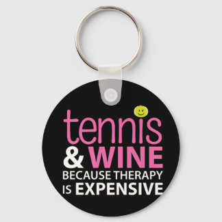 Porte-clés Tennis Et Vin Parce Que Rapace Est Coûteux Vin Luv