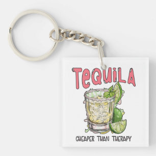 Porte-clés Tequila moins cher que la thérapie amusante Tequil