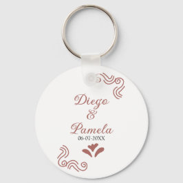 Porte-clés Terracotta noir rustique espagnol mariage couple f