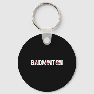 Porte-clés Terrain de badminton Raquette - Navette Raquette E