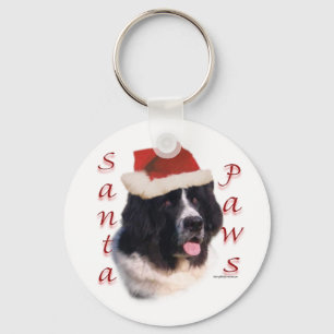 Porte-clés Terre-Neuve (atterrisseur) Père Noël Paws