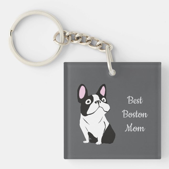 Porte-clés terrier de Boston (Devant)