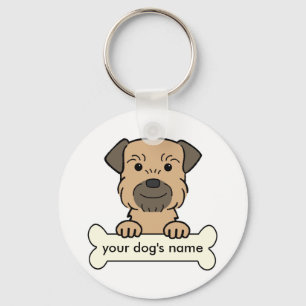 Porte-clés Terrier frontalier personnalisé