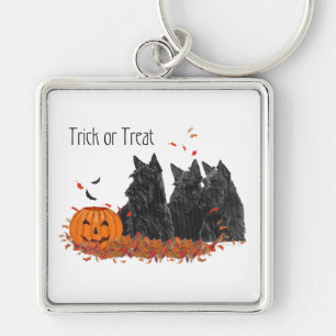 Porte-clés Terriers Écossais Halloween
