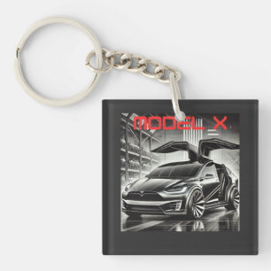 Porte-clés Tesla Model X SUV Électrique Design VE Futuriste