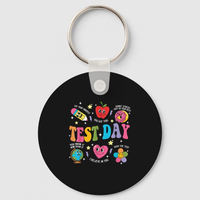 Porte-clés Test Day Rock The Test Testing Day Motivational Te (Recto)