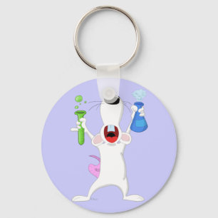 Porte-clés Test Tube Lab Rat Porte - clé