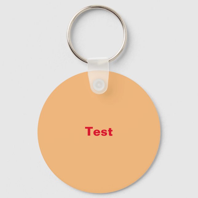 Porte-clés Tester l'orange rouge (Recto)