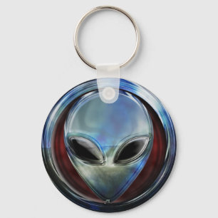 Porte-clés Tête Alien métallique 03 Porte - clé