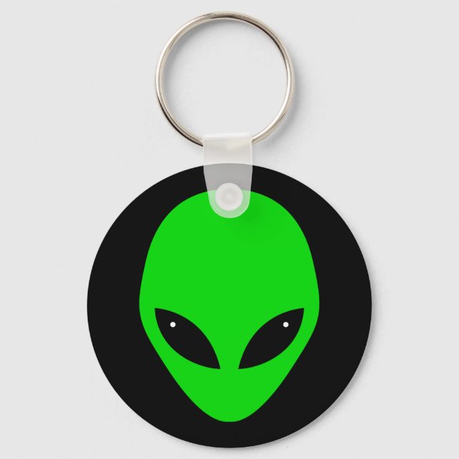 Porte-clés Tête Alien verte (Recto)