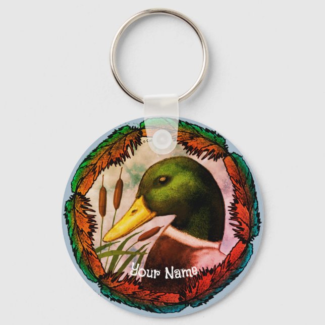 Porte-clés Tête de canard Mallard (Recto)