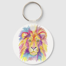 Tête de lion aquarelle