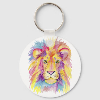 Porte-clés Tête de lion aquarelle