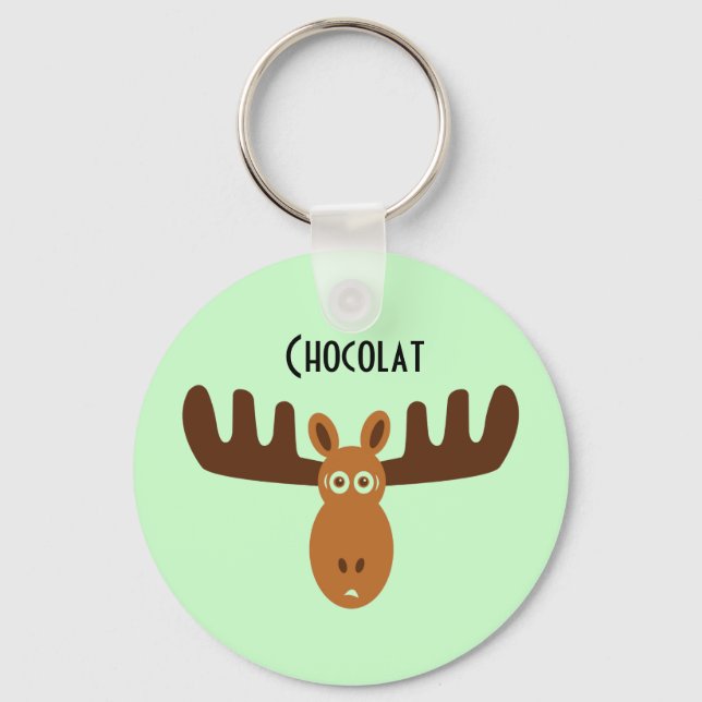 Porte-clés Tête d'orignal_Chocolat (Recto)