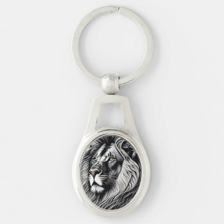 Porte-clés Tête Lion dessin