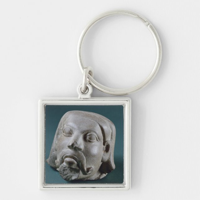 Porte-clés Tête polie de grès d'un étranger, Sarnath, 3ème (Devant)