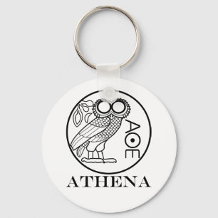 Porte-clés Tetradrachm du hibou d'Athéna (police de graveurs)