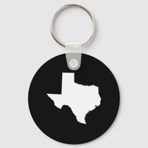 Porte-clés Texas en blanc et noir