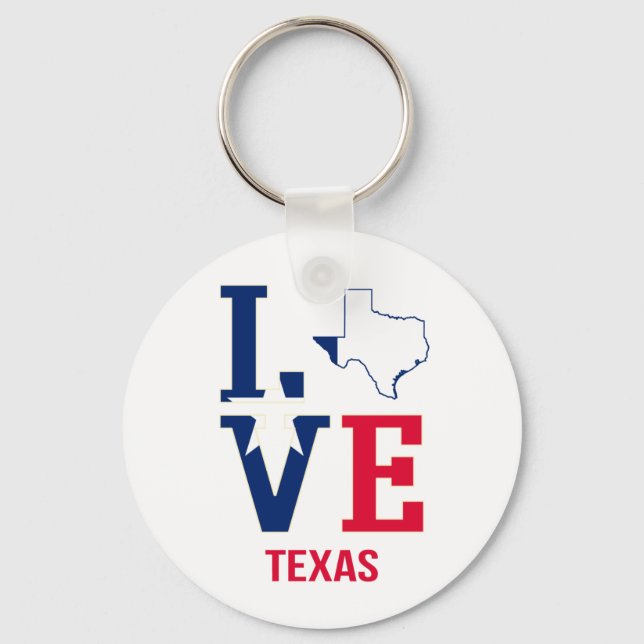 Porte-clés Texas State Love USA (Recto)