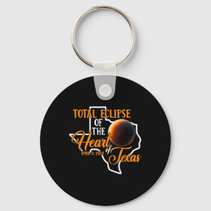 Porte-clés Texas Total Éclipse Solaire Avril 8 2024 Tot Carte