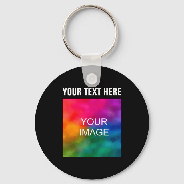 Porte-clés Text Upload Photo Boys Kids Modern Template  (Recto)