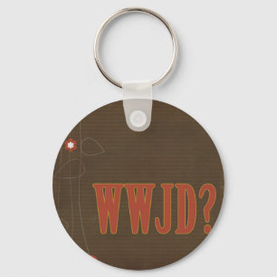 Porte-clés Texte de rouille WWJD whimy