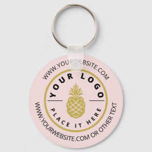 Porte-clés Texte du logo promotionnel personnalisé simple ros