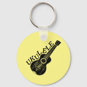 Porte-clés Texte Et Image Ukulele