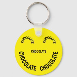 Porte-clés Texte faciale au chocolat