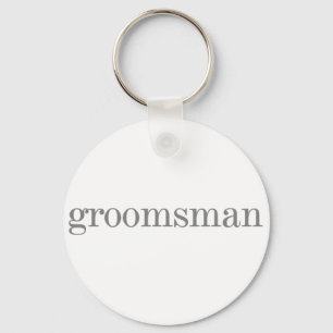 Porte-clés Texte gris Groomsman