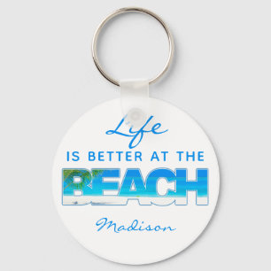 Porte-clés Texte personnalisé BEACH