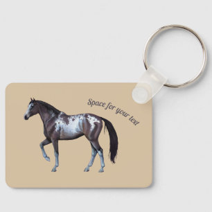 Porte-clés Texte personnalisé Cheval Western Appaloosa co