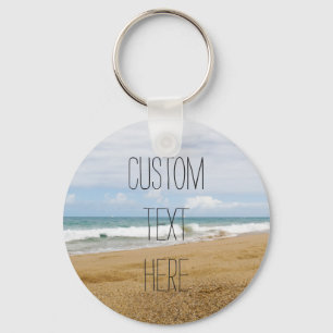 Porte-clés Texte personnalisé   Plage paisible