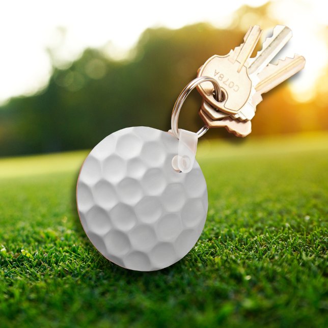Porte-clés Texture de balle de golf blanche gaufree (Créateur téléchargé)