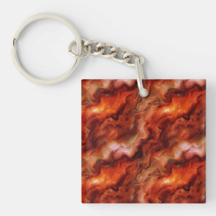 Porte-clés Texture dynamique et fluide aux teintes dorées